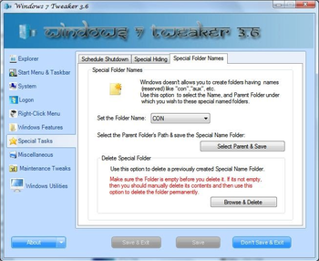 Windows 7 Tweaker screenshot 2