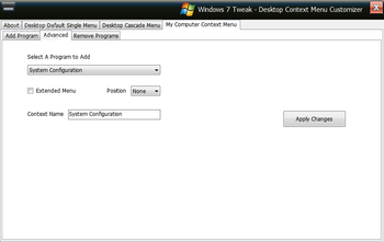 Windows 7 Tweaks - Desktop Context Menu Customizer screenshot 6