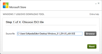 Windows 7 USB / DVD Download Tool screenshot