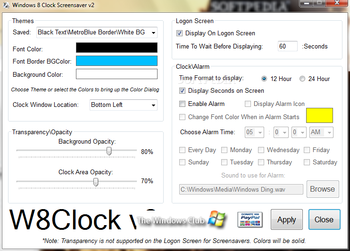 Windows 8 Clock Screensaver screenshot 2