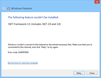 Windows 8 Features Download Fix screenshot