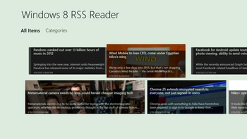 Windows 8 RSS Reader screenshot