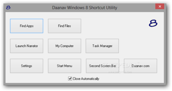 Windows 8 Shortcut Utility screenshot