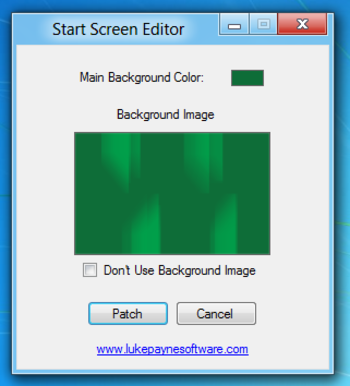 Windows 8 Start Screen Editor screenshot