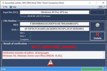 Windows and Office Genuine ISO Verifier screenshot 3