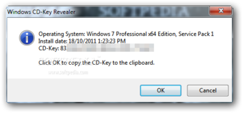 Windows CD-Key Revealer screenshot