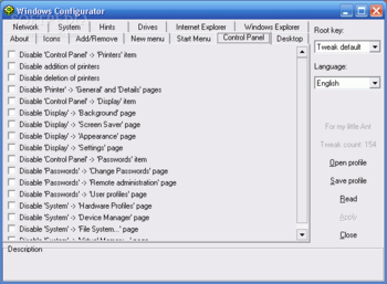 Windows Configurator screenshot 3