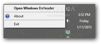 Windows Defender Status Manager screenshot