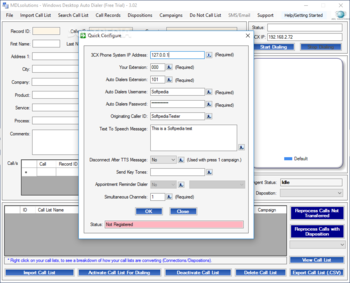 Windows Desktop Auto Dialer screenshot