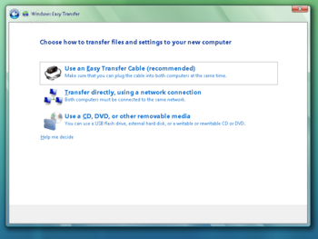 Windows Easy Transfer screenshot 2