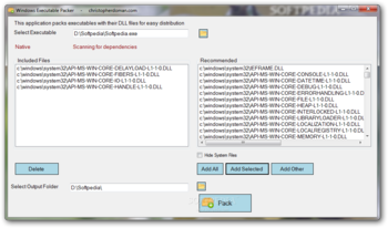 Windows Executable Packer screenshot