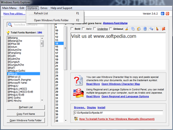 Windows Fonts Explorer screenshot 2
