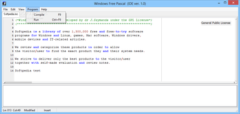 Windows Free Pascal IDE screenshot 2