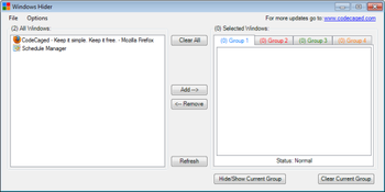 Windows Hider screenshot