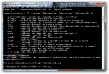 Windows Installer XML Compiler screenshot 2
