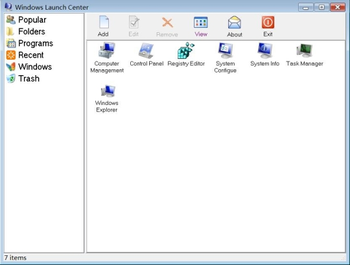 Windows Launch Center screenshot