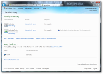 Windows Live Family Safety screenshot 5