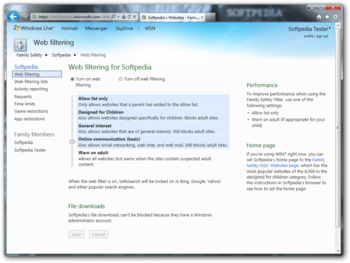 Windows Live Family Safety screenshot 6
