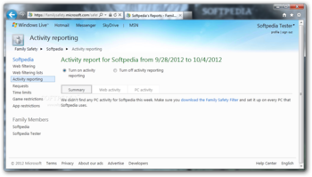 Windows Live Family Safety screenshot 8