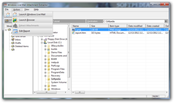 Windows Live Mail Attachment Extractor screenshot 2