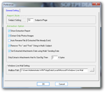 Windows Live Mail Attachment Extractor screenshot 3