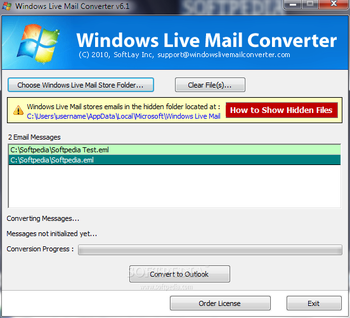 Windows Live Mail Converter screenshot