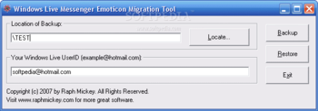 Windows Live Messenger Custom Emoticon Migration Tool screenshot