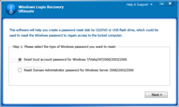 Windows Login Recovery Ultimate screenshot