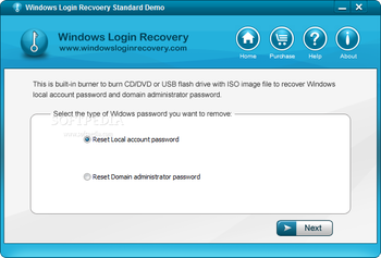 Windows Login Recovery screenshot