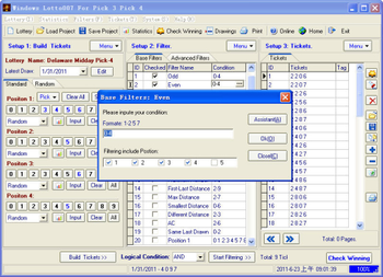 Windows Lotto007 For Pick 3 Pick 4 screenshot