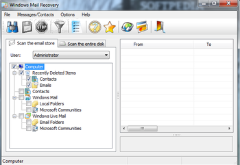 Windows Mail Recovery screenshot