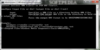 Windows Media Audio Lossless to Wave Converter screenshot