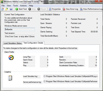 Windows Media Load Simulator 9 Series screenshot 3