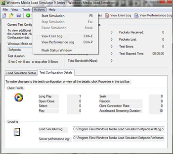 Windows Media Load Simulator 9 Series screenshot 5