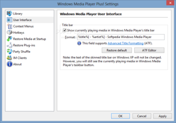 Windows Media Player Plus! screenshot 2