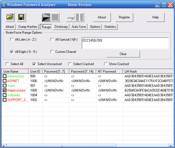 Windows Password Analyser screenshot 3