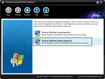 Windows Password Breaker Enterprise screenshot