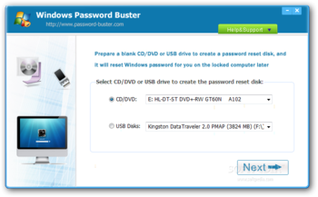Windows Password Buster Standard screenshot