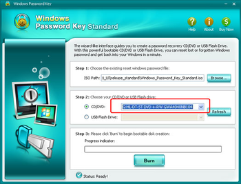 Windows Password Key Standard screenshot