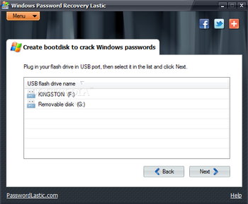 Windows Password Recovery Lastic screenshot 2