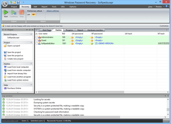 Windows Password Recovery screenshot 2