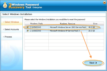 Windows Password Recovery Tool Enterprise screenshot 3