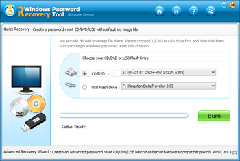 Windows Password Recovery Tool Ultimate screenshot