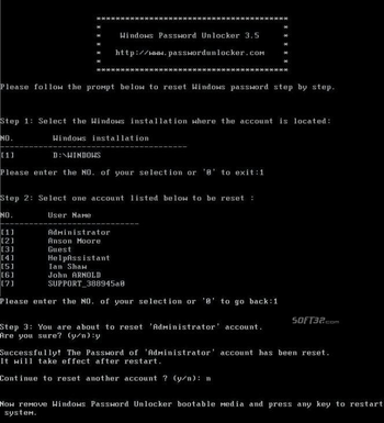 Windows Password Unlocker screenshot 2