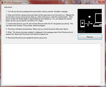 Windows Phone Support Tool screenshot
