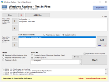 Windows Replace - Text in Files screenshot