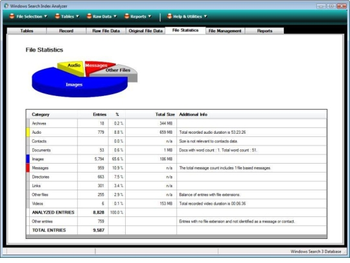 Windows Search Index Analyzer screenshot