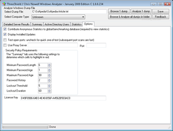 Windows Security Analyzer screenshot