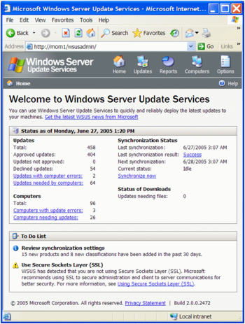 Windows Server Update Services screenshot 2