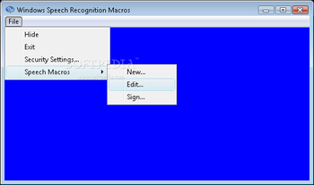 Windows Speech Recognition Macros screenshot